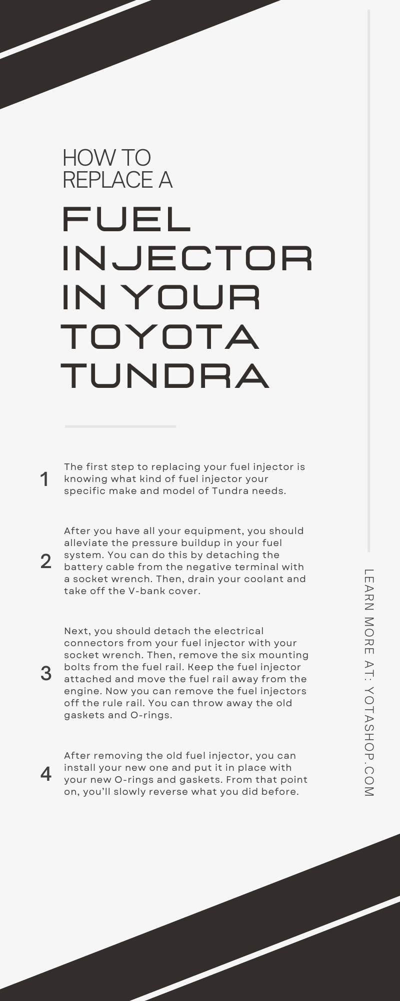 How To Replace a Fuel Injector in Your Toyota Tundra - YOTASHOP